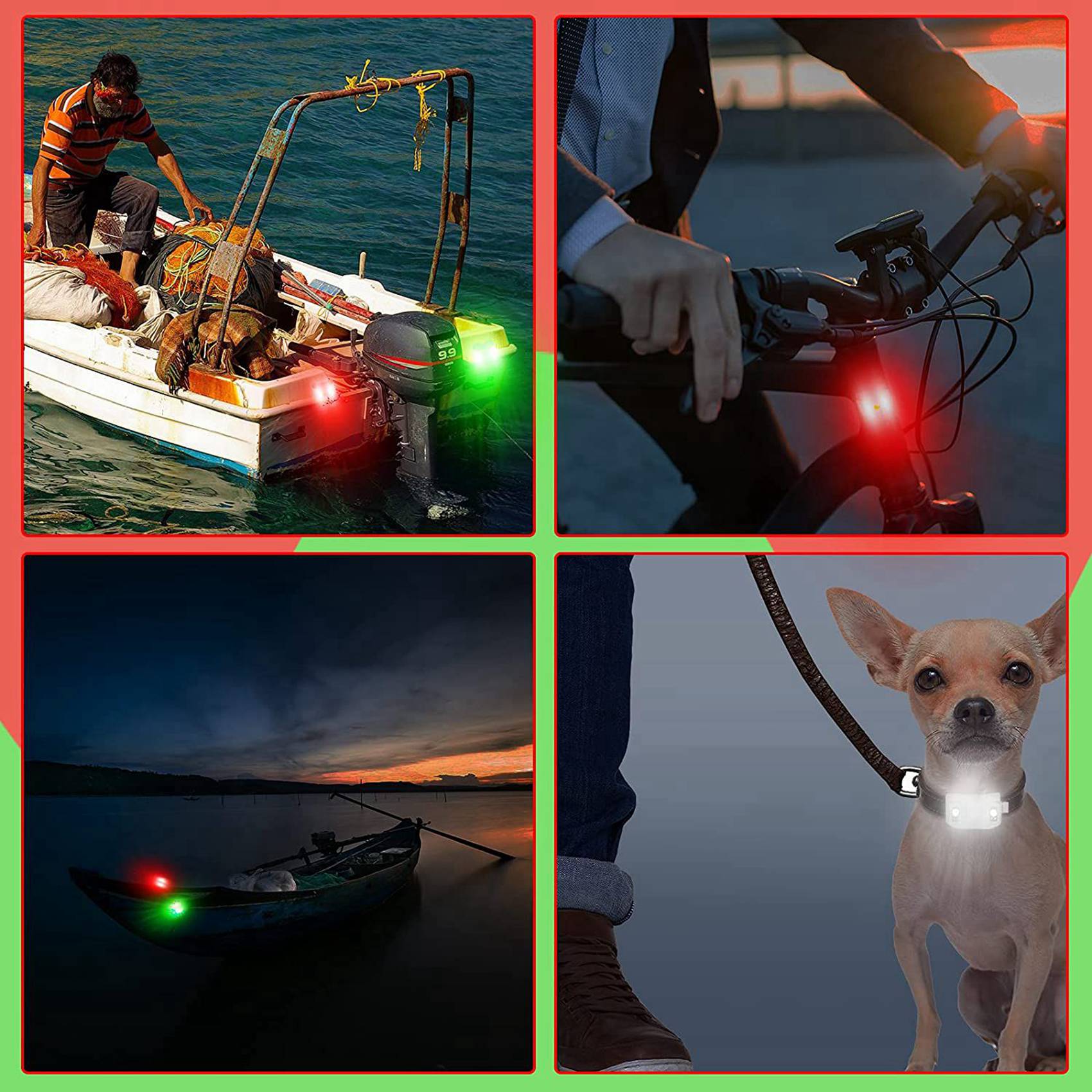 RTENTE-8 X LED Boat Navigation - огляд і ціна Fishing Boat Navigation Light