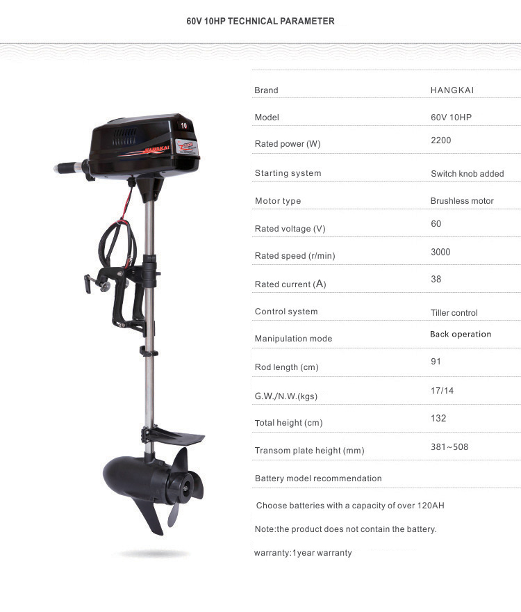 2 Stroke 24V/3HP 48V/7/8HP 60V - огляд і ціна Fishing Boat Trolling Motor
