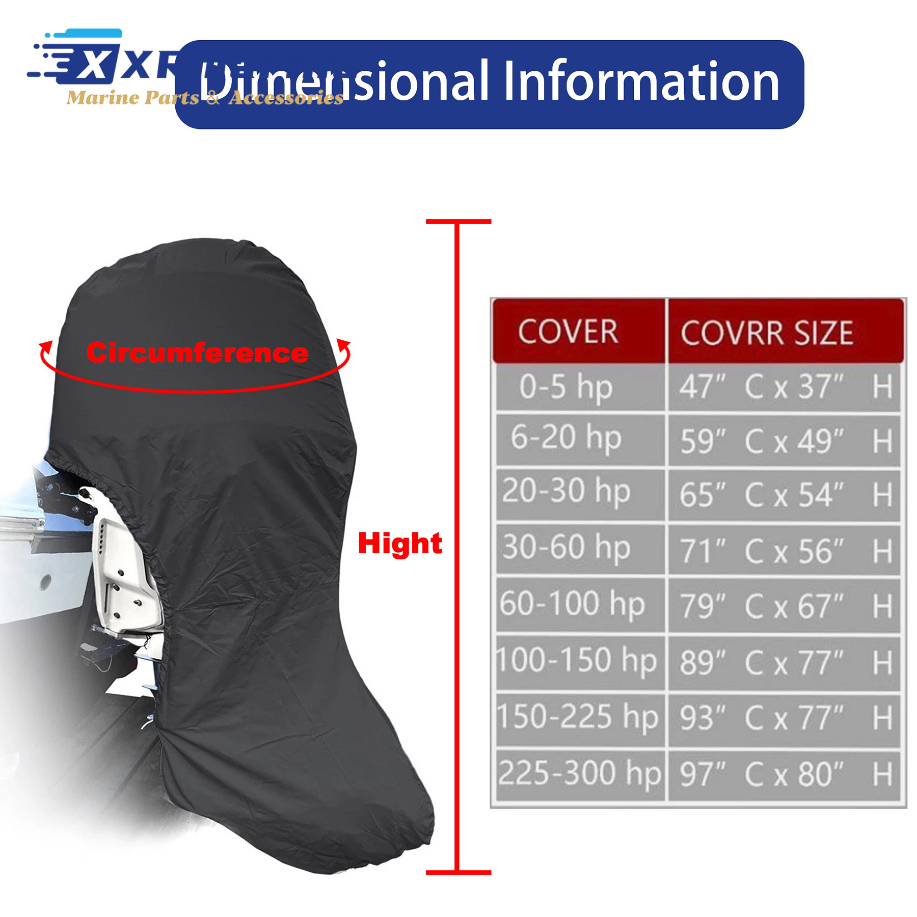 Outboard Motor Cover Fits for  - огляд і ціна Fishing Boat Cover